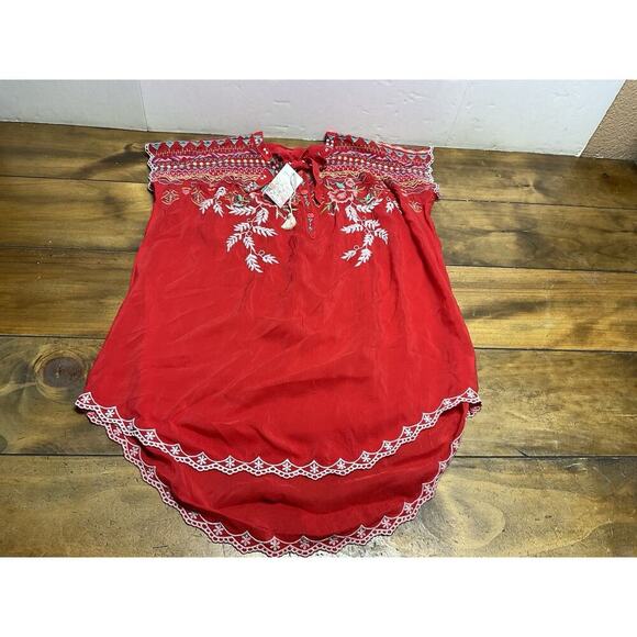 Johnny Was Lissa Embroidered Floral Peasent Tunic Top Rayon Size XS NWT - Picture 1 of 13